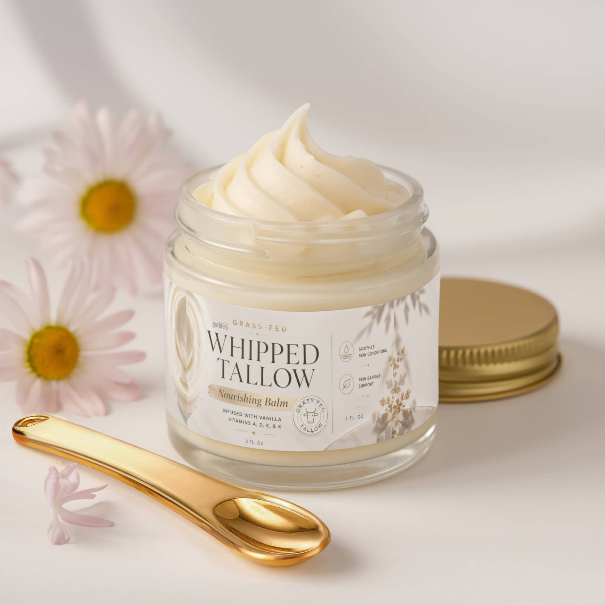 Goddess Whipped Tallow Balm — Deep Hydration, Vanilla Bean Comfort
