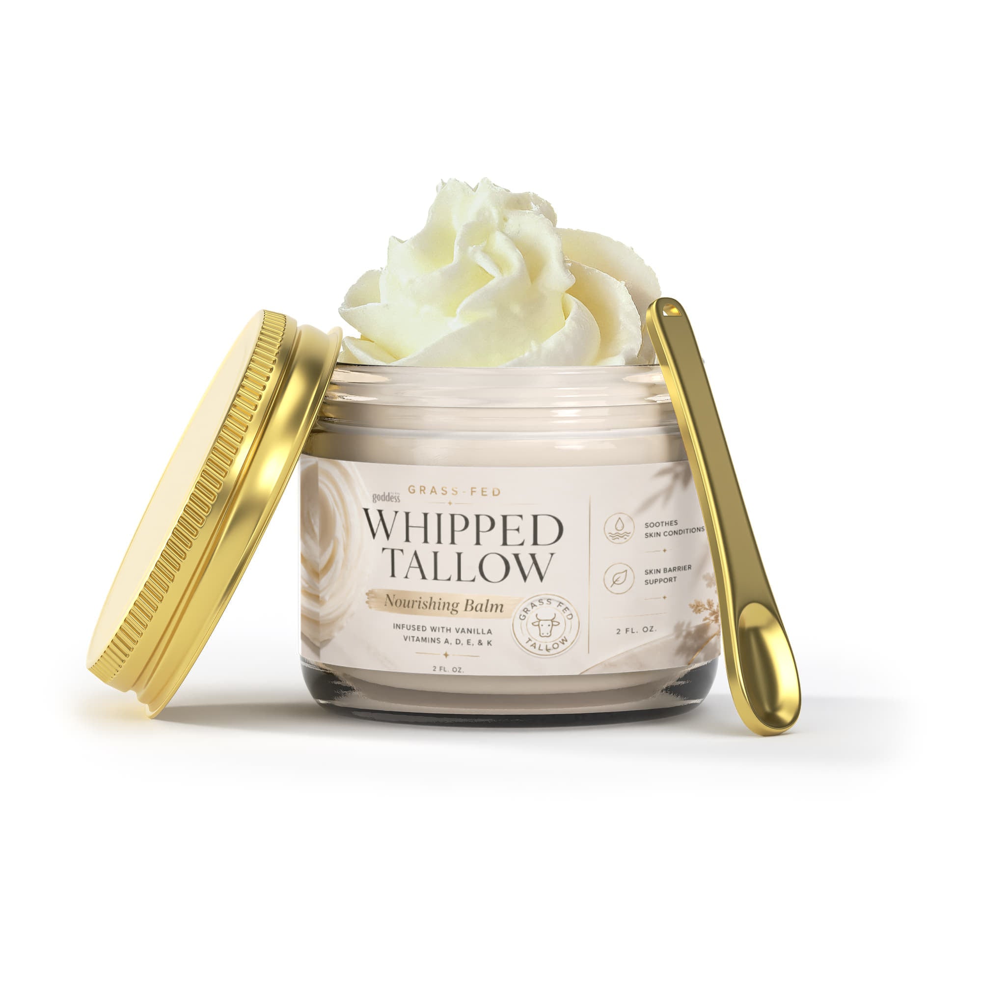 Goddess Whipped Tallow Balm — Deep Hydration, Vanilla Bean Comfort