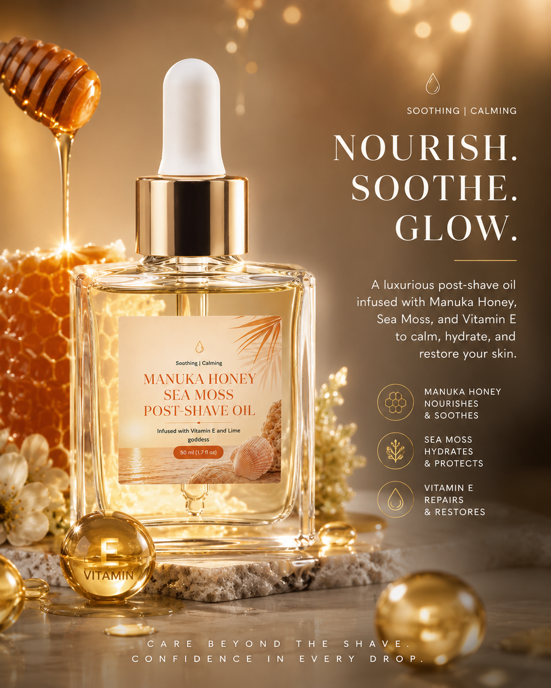 Goddess Manuka Honey Sea Moss Post-Shave Oil