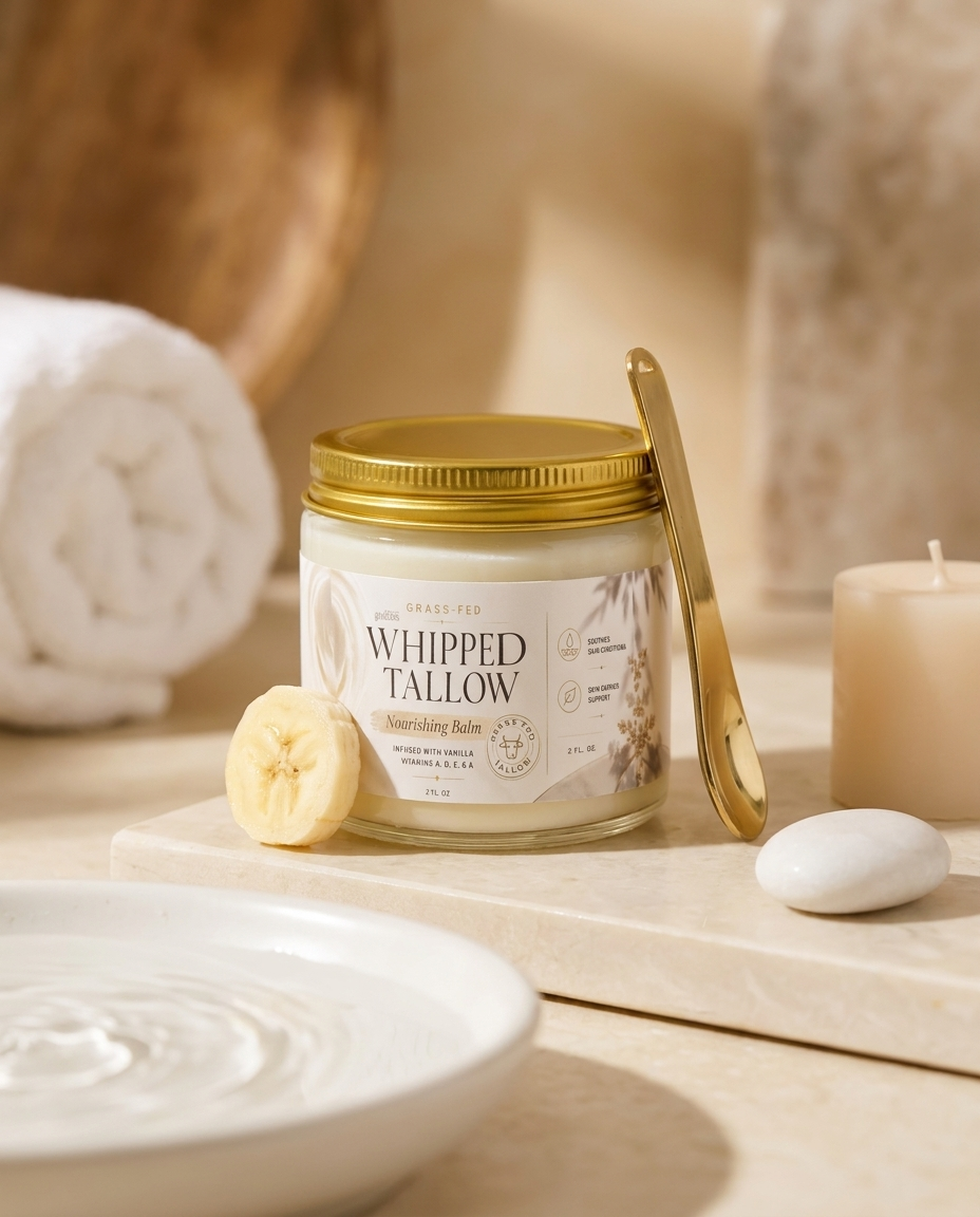Goddess Whipped Tallow Balm — Deep Hydration, Vanilla Bean Comfort